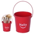 thumbnail image 2 of Set of 6 Metal Tin Buckets, Mini Storage Pails for Pens, Snacks, Flowers, Crafts, 4.3X3.5 Inch, Suitable for Home And Party Decor, A Small Iron Bucket, 2 of 8