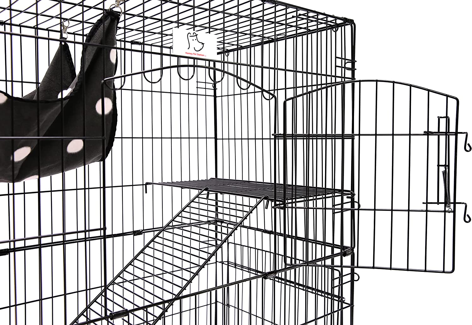 Homey Pet Black Wire Cat, Chinchilla, Ferret Cage w/ Tray and Casters 30 Inch - image 2 of 9