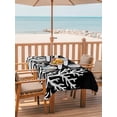 thumbnail image 3 of 60x102 Inch Outdoor Tablecloth with Umbrella Hole Zipper Rectangle Black Coral Coastal Rectangular Tablecloths Outside Waterproof Seaside Nautical Summer Ocean Sea Patio Table Cloth Cover for Picnic, 3 of 8