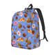 thumbnail image 1 of Disketp Fastfoods Mochila de Lona Estampada, Mochila Escolar de Viaje Ligera para Estudiantes y Portátil-Medium, 1 of 5