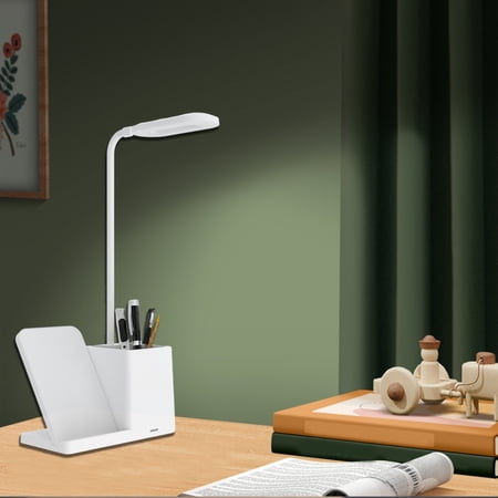 AZXY Desk Lamp,Lamps under $25,Battery Smart Compatible Desk Lights for Home Office,Led Desk Lights with Wireless Charger for Bedside Table Bedroom Reading