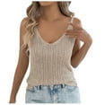 thumbnail image 2 of Yteetum Women's Camisole Tank Tops Oversized V Neck Spaghetti Strap Camis Tanks Womens Casual Solid Plus Size Loose Fits Comfotrtable Breathable Hallow Sleeveless T Shirts Summer Clothes Outfits, 2 of 8