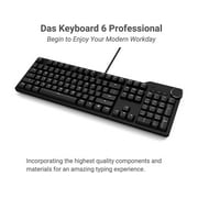 Das Keyboard Backlit Full size USB Type C Standard Keyboard, Black