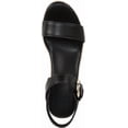 thumbnail image 4 of Naturalizer Womens Stella Open Toe Wedge Sandal Black Leather 9M, 4 of 5