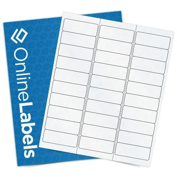 1 x 2-5/8 Clear Frosted Matte Address Labels (Inkjet Printers Only) - Online Labels (100 Sheet Pack)