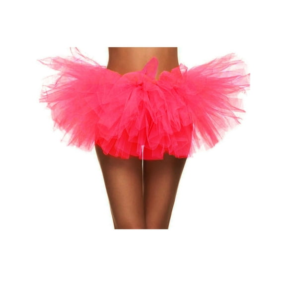 Women's Classic 5K, 10K Run 5 Layered Tulle Tutu Skirt, Hot Pink