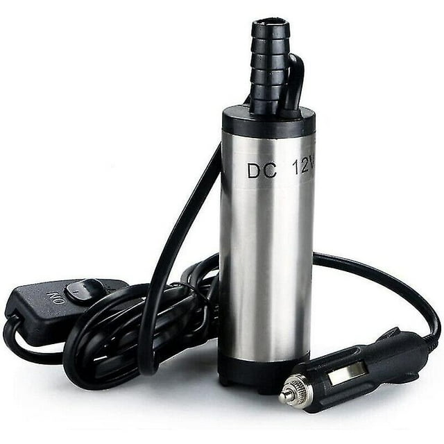 Car DC 12V Submersible Pump Water Oil Diesel Fuel Transfer Cigarette Plug 38mm