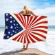 thumbnail image 3 of Adult Beach Towel American Flag Sandproof Microfiber Woman Beach Towels Quick Dry Lightweight Travel Towels 27x55inch, 3 of 5