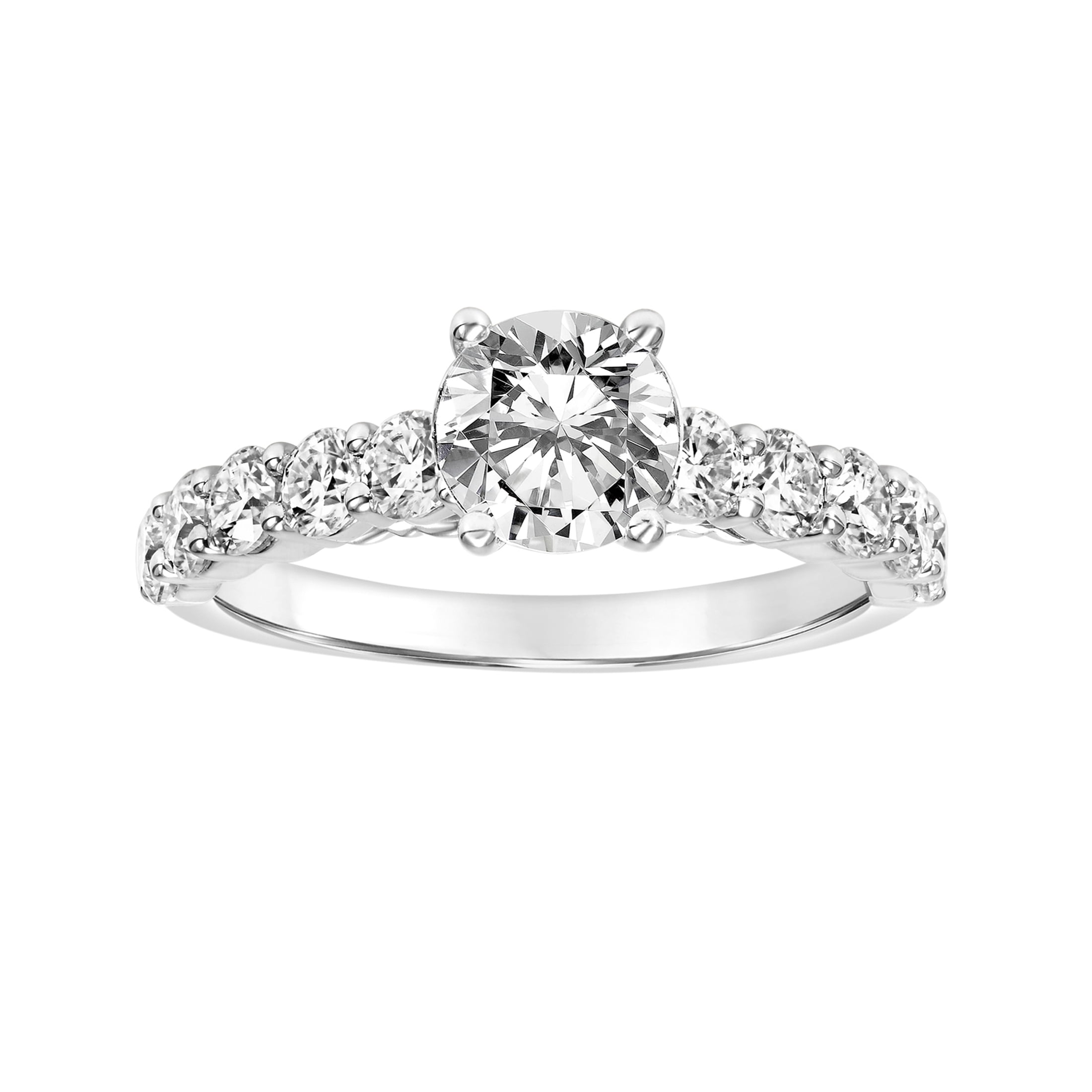 2 Carat T.G.W. Moissanite Sterling Silver Women's Engagement Ring