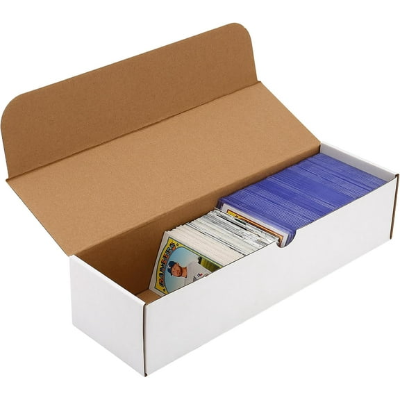 4-Pack • 3200-Count Trading/Gaming Card Box – Fits Toploaders & Sports Cards – Heavy-Duty Cardboard Organizer