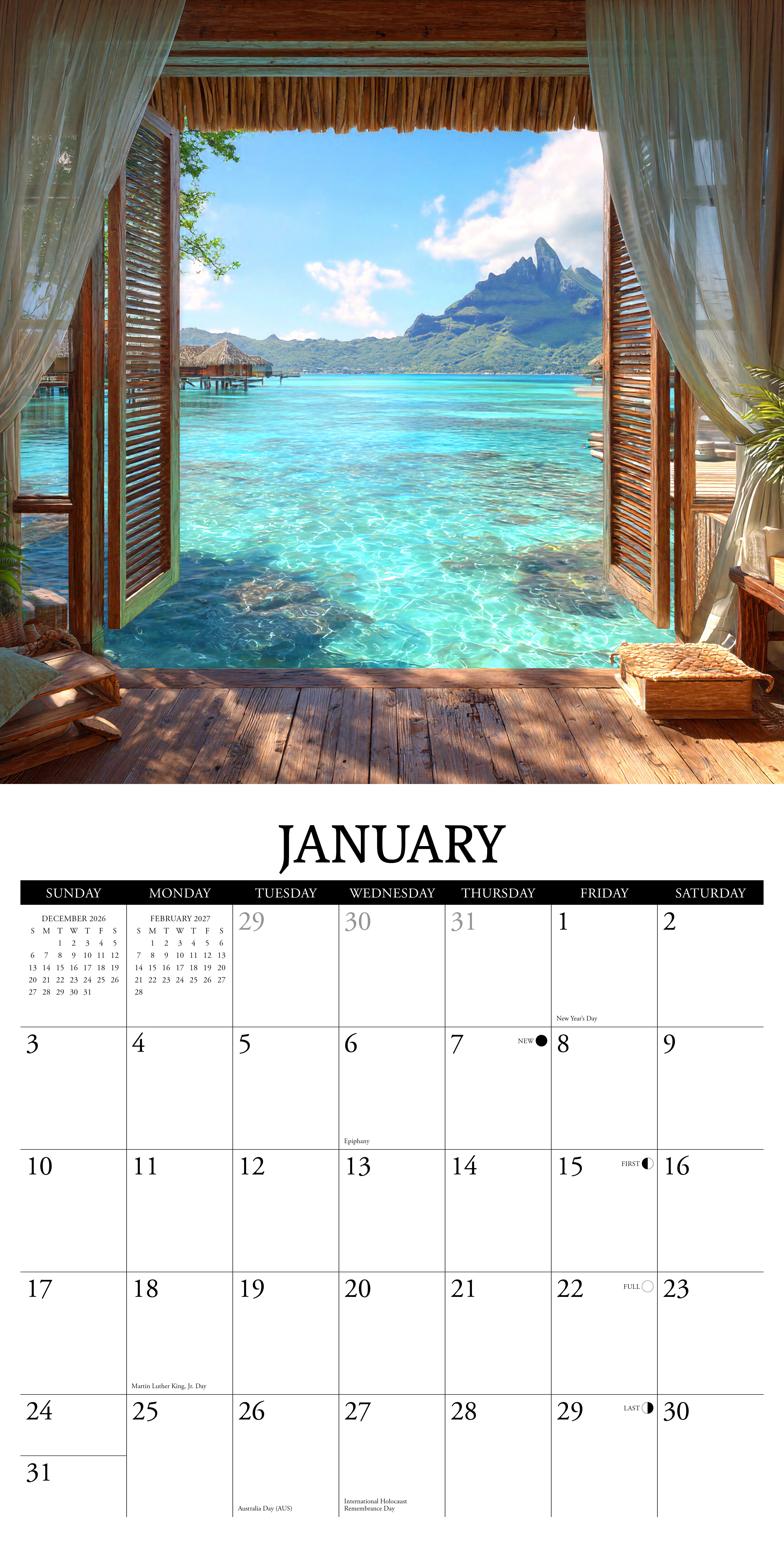 Willow Creek Press, Out of Office: Scenic Views for the Weekly Blues 2027 Wall Calendar