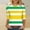 Shirts-Multicolor, variant on Gamivast Womens Mardi Gras Sweatshirts Striped 3/4 Sleeve Crewneck Pullover Relaxed Fitted Tunic Tee Tops Holiday Carnival Party Outfits 2026