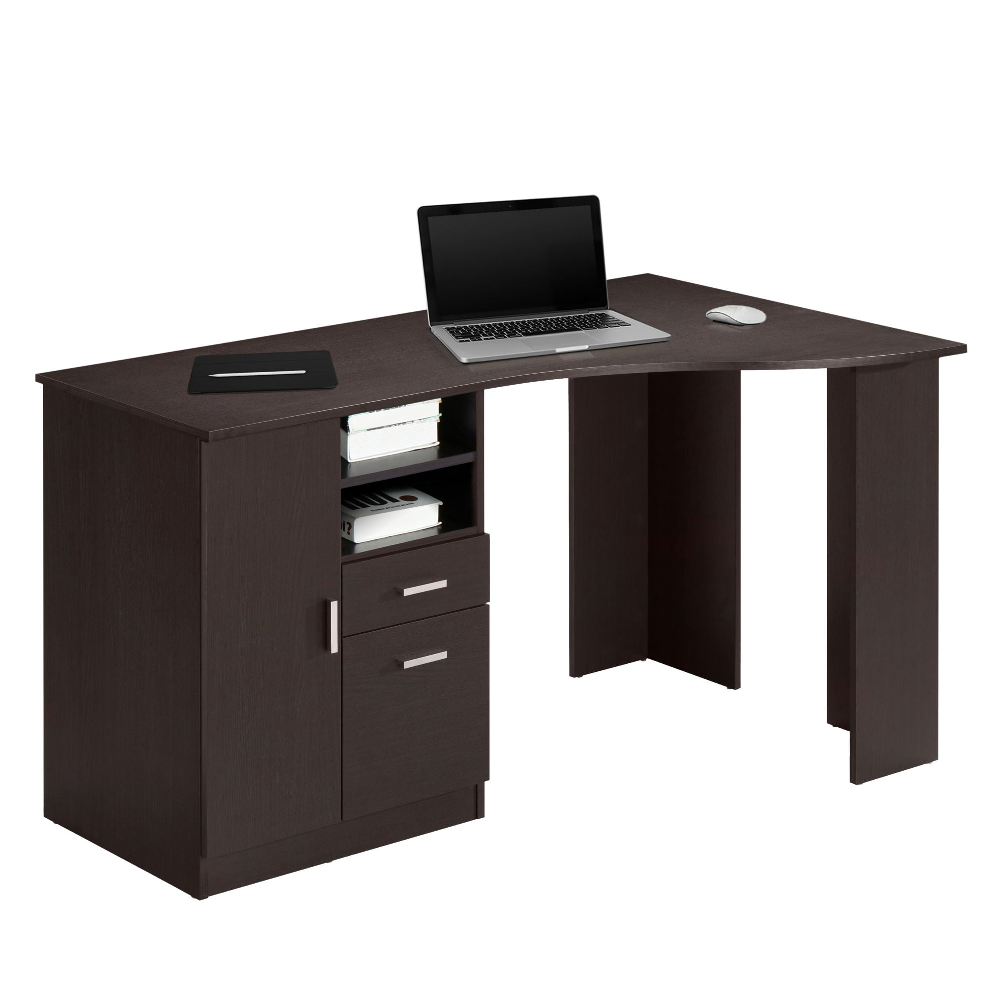 Techni Office Solutions 51.25" Brown Espresso Unique Techni Mobili Classic Office Desk with Storage
