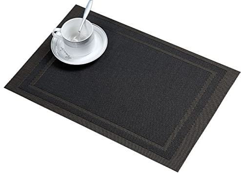 Table Placemats Heat & Stain Resistant, Washable, Vinyl Table Mats for Dining/Kitchen Table (4 ...