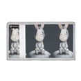 thumbnail image 2 of Cloth Wallet with Lanyard & Multiple Compartments Fashion Purse Zipper Clutch Bag for Cash Cards Coins Rabbit in A Space, 2 of 7