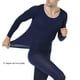 thumbnail image 5 of Guardurnaity Conjunto de ropa interior térmica, sin costuras, fino, cómodo, Otoño Invierno, Calzoncillos largos, Tops, ropa interior de oficina, Ropa interior Hombre Azul Oscuro Tipo 2, 5 of 6