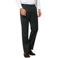 thumbnail image 5 of Pantalones de rayas Inspire Chic para hombre, corte slim, frente plano, traje formal, 34 negro, 5 of 5