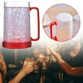 thumbnail image 4 of Beer Mugs for Freezer, Clear Double Wall Gel Frosty Ice Mugs with Gel, Plastic Frozen Beer Mug with Handle, Double Wall Insulated Plastic Glasses, Perfect Ice Cup for Home Party, 4 of 9