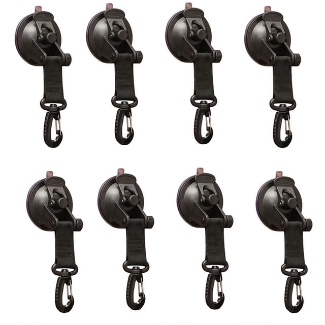 Wosthever Ventosa Gancho de seguridad Campamento Carpa Amarre Coche Montaje lateral Equipaje carpas 8 piezas