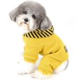 thumbnail image 3 of Ropa para perros, suéter de invierno para perros pequeños con capucha, abrigo polar, chaqueta, mono, traje de limpieza, cálido gato con capucha (amarillo M) Rojo Verde RV1016-0124276FYD, 3 of 5