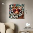 thumbnail image 5 of Velvet Tiger Canvas Modern Art by Art Remedy, Gallery Wrapped, 30" x 30", 5 of 7