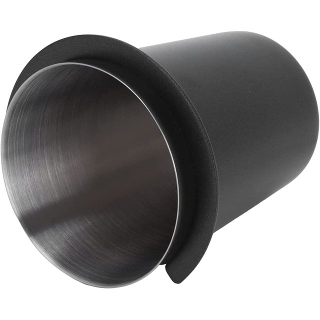 Stainless Steel Coffee Dosing Cup, 3.4 oz, Black, 58mm Diameter, Rust Resistant, Modern, Compact, Coffee Grinder Accessory