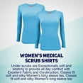 thumbnail image 2 of ACTIVE UNIFORMS Women's Under Scrub Tee Crew Neck Long Sleeve T-Shirt 2 - Pack (Water Blue, Large), 2 of 6