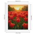 thumbnail image 2 of Paint By Numbers Kit for Adults Beginner - DIY Sunlit Red Tulip Field Sunset Canvas Painting Kits for Adults, Frameless Paint By Number for Adults for Home Wall Decor 16x20 Inch, 2 of 7