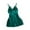 Green, variant on Diufon Silk Pajamas for Women V Neck Sleeveless Dress Lace Patchwork Solid Color Sleepwear