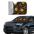 thumbnail image 4 of Disketp Windshield Sun Shade, Car Sun Shade For Front Window Sunflowers Leaves Sunshades Sun Visor Protector Blocks Uv Rays Foldable, 4 of 9