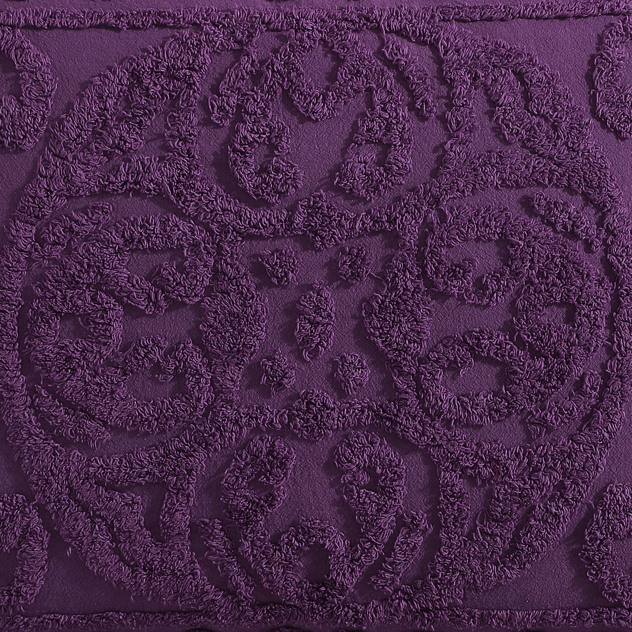 Beatrice Home Fashions Medallion Chenille King Sham Eggplant