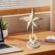 thumbnail image 5 of Figura decorativa de estrella de mar de madera, colección de figuras de estrella de mar, adorno de mesa para dormitorio Amarillo desgastado, 5 of 9