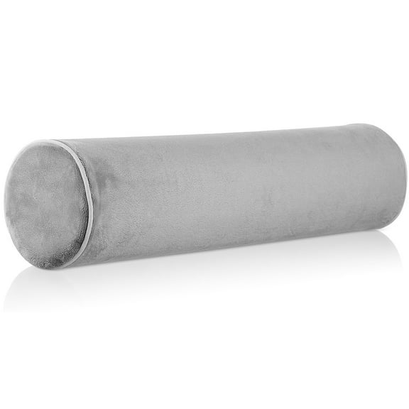 LOLIPPYY Grey Bolster Pillow Memory Cotton Neck Roll for Spine Lumbar Support and Sleeping