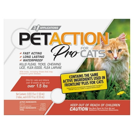 UPC: 0818145014352 | PETACTION PRO Flea & Tick Topical Treatment for Large Dogs  45-88 lbs  3 Month Supply