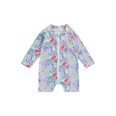

Baby Toddler Girls One-Piece Rash Guard Swimsuits