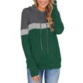 thumbnail image 2 of Sudadera con capucha para mujer, Top informal, sudadera con cordón de 3 colores, fibra de poliéster para otoño, 2 of 5