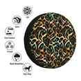 thumbnail image 5 of Spare Tire Cover, Teal Leopard Wheel Cover Tire Covers for Trailers Car Truck Camper Universal Tire Covering Fits Diameter 15 inch, 5 of 7