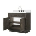 thumbnail image 3 of Abbey 36 in W Brown Oak Single Vanity, Cultured Marble Top and Faucet Set, 3 of 6