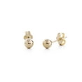 thumbnail image 3 of Lesa Michele Polished 4mm Ball Post Earrings in Yellow Gold Plated Sterling Silver for Women, 3 of 7