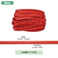thumbnail image 3 of Uxcell Piping Cord Trim, 5 Yards Polyester 1/2 Inch Satin Piping Bias Tape with Welting Cord Lip Tape [Red], 3 of 7
