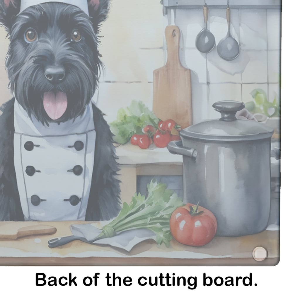 Scottish Terrier The Chef Glass Cutting Board 12 in x 15 in