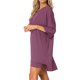 thumbnail image 4 of Conjunto de lounge oversized INSPIRE CHIC para mujer, sudaderas de entrenamiento, camiseta con pantalones cortos de ciclista, conjuntos 2XL púrpura rojo, 4 of 6
