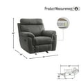 thumbnail image 6 of OakvillePark Columbus Polished Microfiber Upholstered Glider Reclining Chair, Gray, 6 of 7