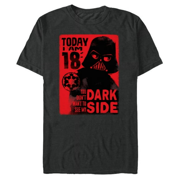 Star Wars Darth Vader 18th Birthday - Short Sleeve Blended T-Shirt for Adults - Customized-Dark Heather