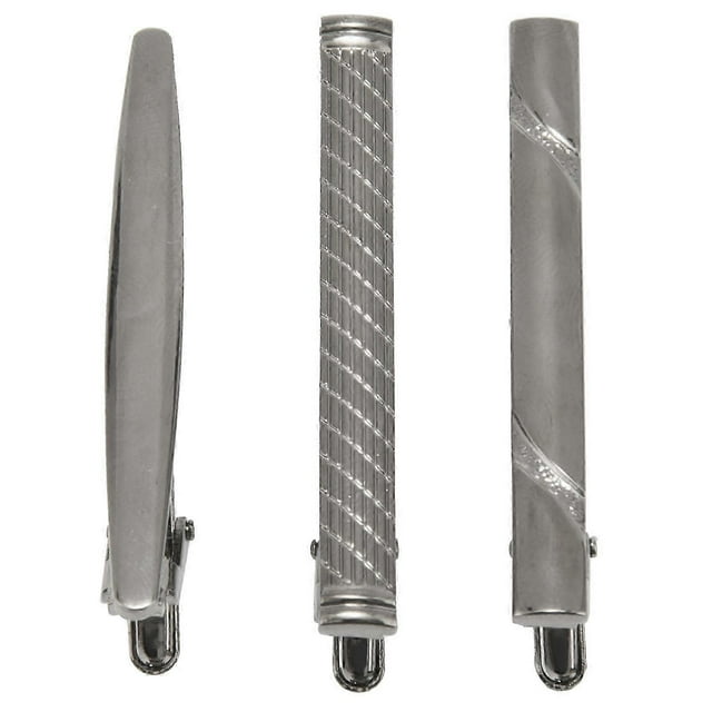3 Pcs Tie Clips for Men Tie Bar Clip Set for Regular Ties Necktie Wedding Business