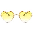 thumbnail image 2 of Gafas de sol para mujer Sunnimix de montura de corazón lentes teñidas para fiestas Amarillo, 2 of 5