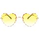 thumbnail image 2 of Gafas de sol para mujer Sunnimix de montura de corazón lentes teñidas para fiestas Amarillo, 2 of 5
