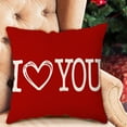 thumbnail image 4 of Kugisaki Valentines Theme Throw Pillow Covers 18x18 in Linen Pillow Case for Large Couch Sofa Home Indoor Outdoor Holiday Decorations, 4 of 6