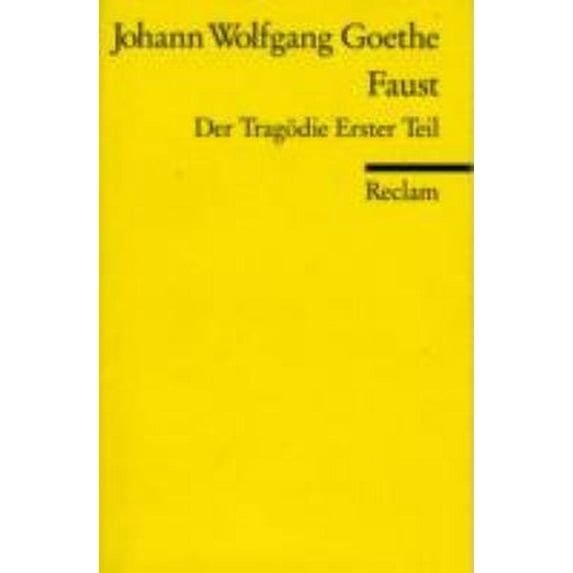 Pre-Owned Faust (Reclam Edition) (German Edition) (Paperback) 3150000017 9783150000014