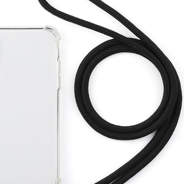 Cuerda trenzada Qarigey 2 uds Anticaída Cordón para teléfono móvil 1,6 m Negro